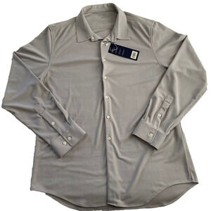 NWT‎ Ministry of Supply Apollo Dress Shirt Men XXL Gray Career Office Comfort